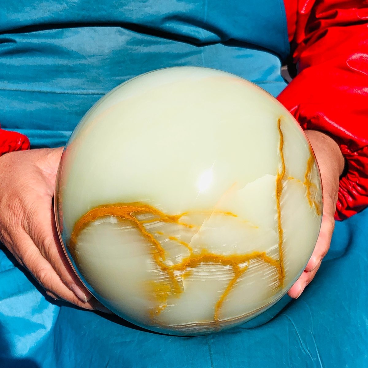6000g Natural Afghan Jade Chakra Quartz Sphere healing ball Specimen