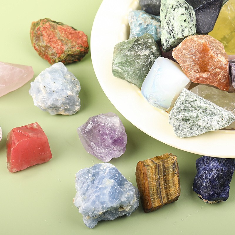 3Pcs Natural Raw Stones Healing Crystal Gemstone Rough Rocks Mineral Specimen