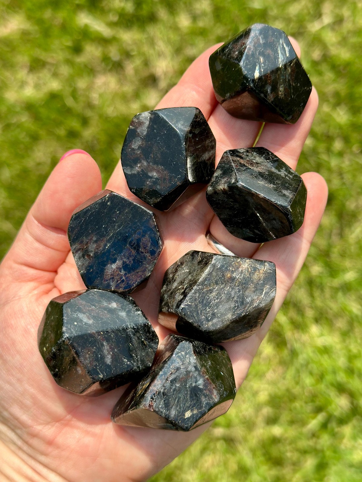 Arfvedsonite Free Form Stone, Natural Arfvedsonite from Canada