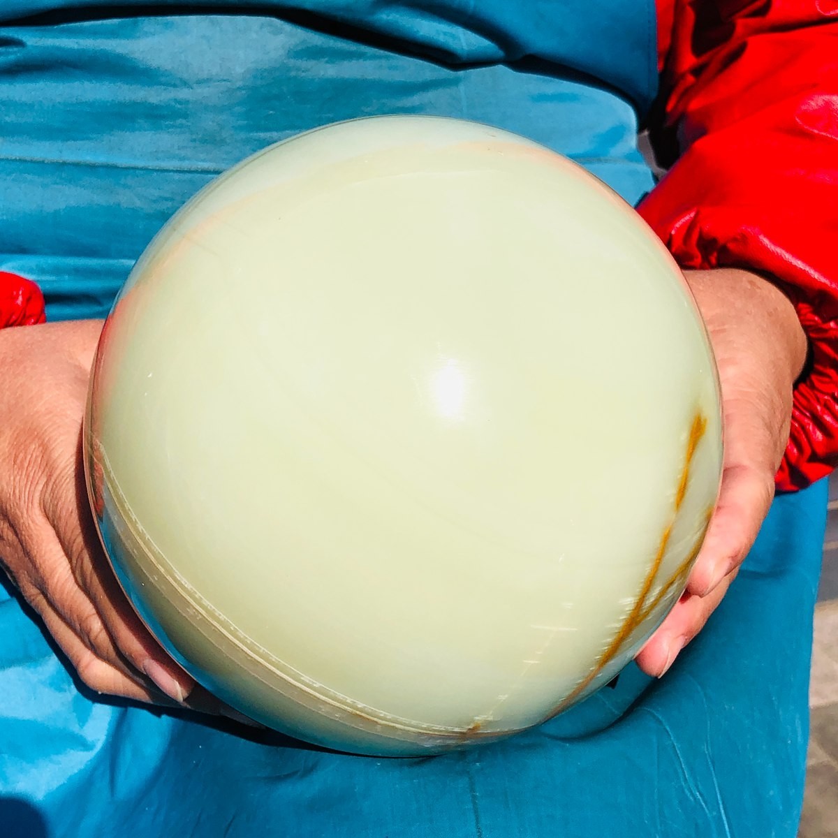 6000g Natural Afghan Jade Chakra Quartz Sphere healing ball Specimen
