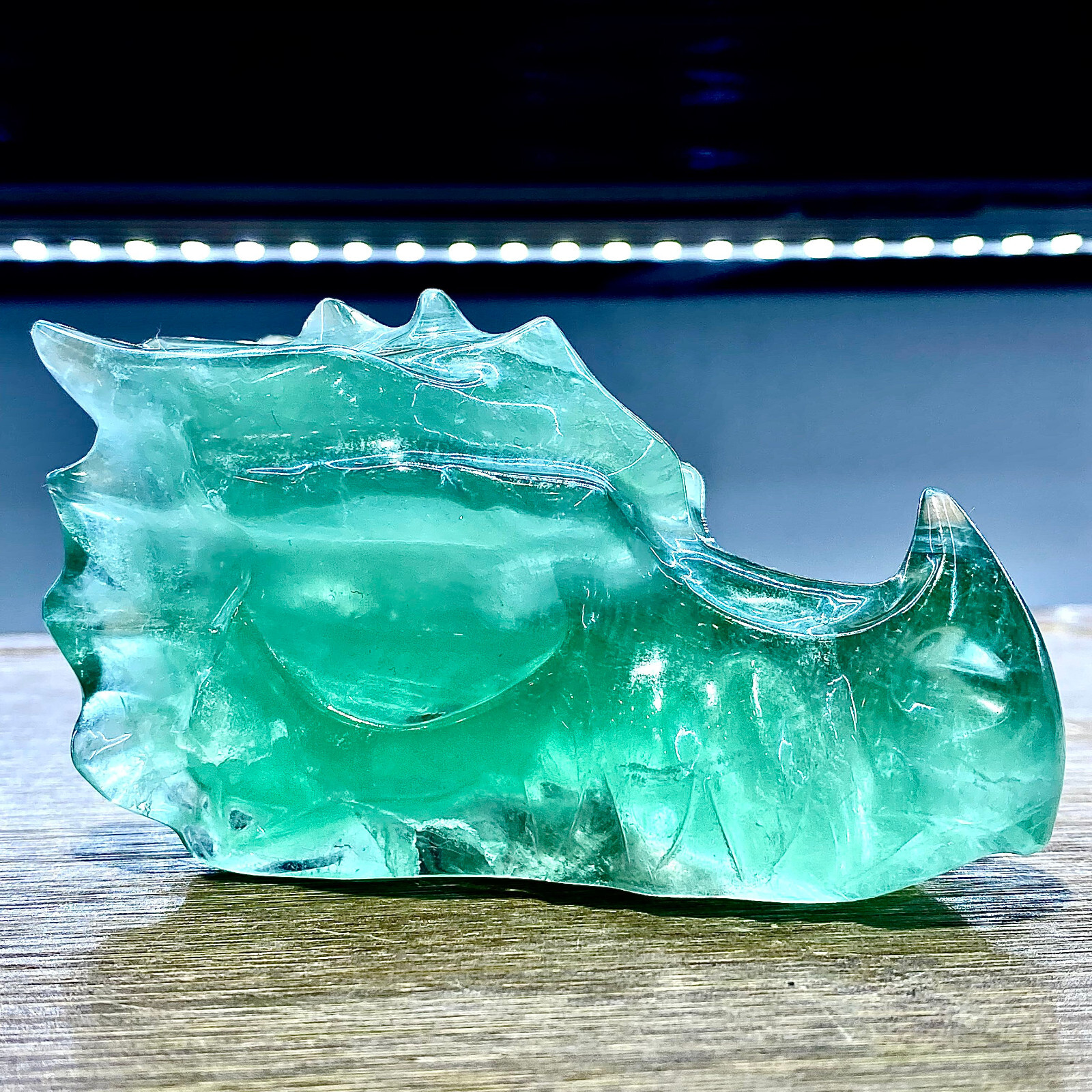 355G Natural fluorite quartz products, hand carved and polished spiritual orname