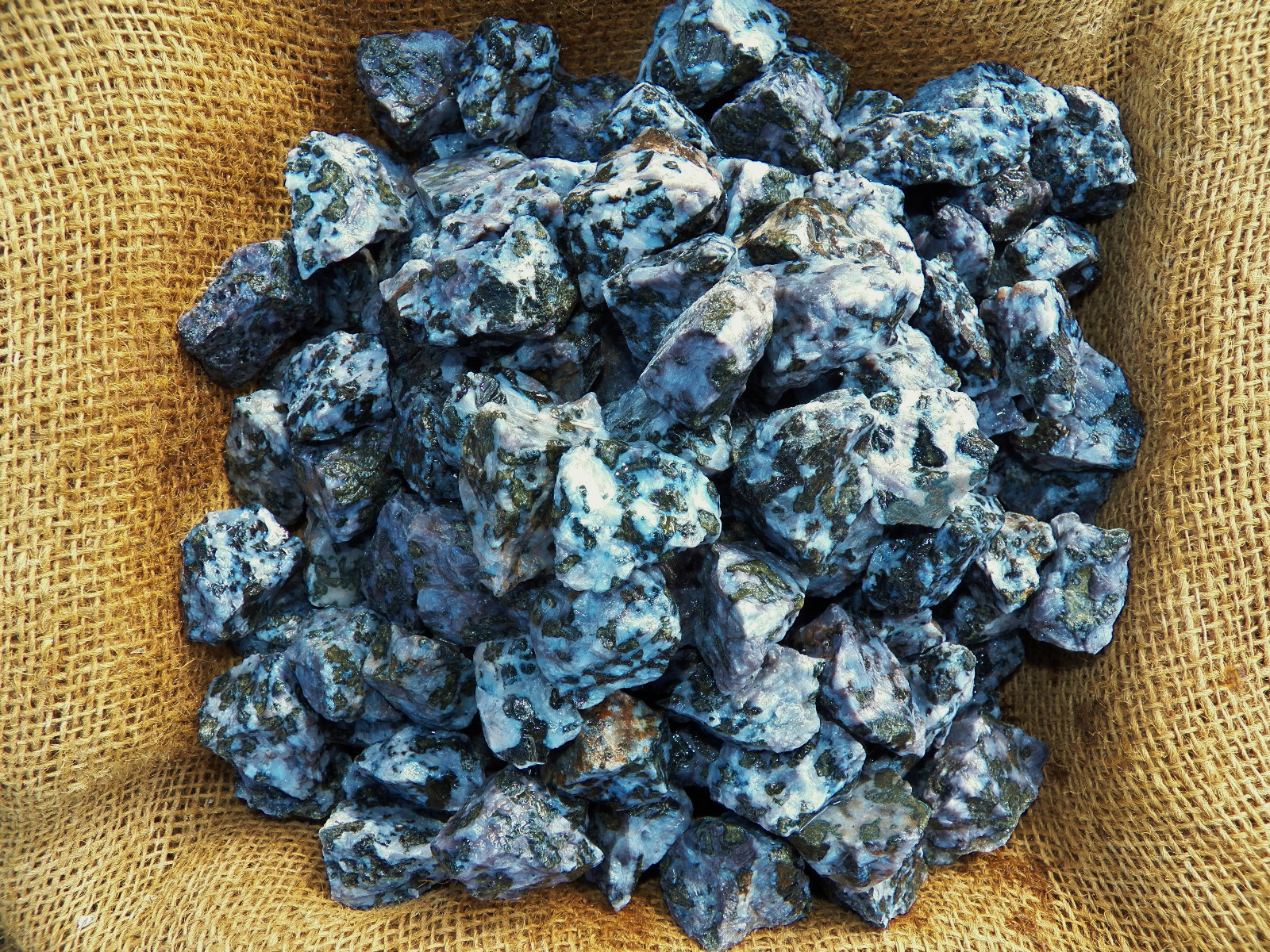 2000 Carat Lots of Indigo Gabbro Rough – Plus a FREE Faceted Gemstone