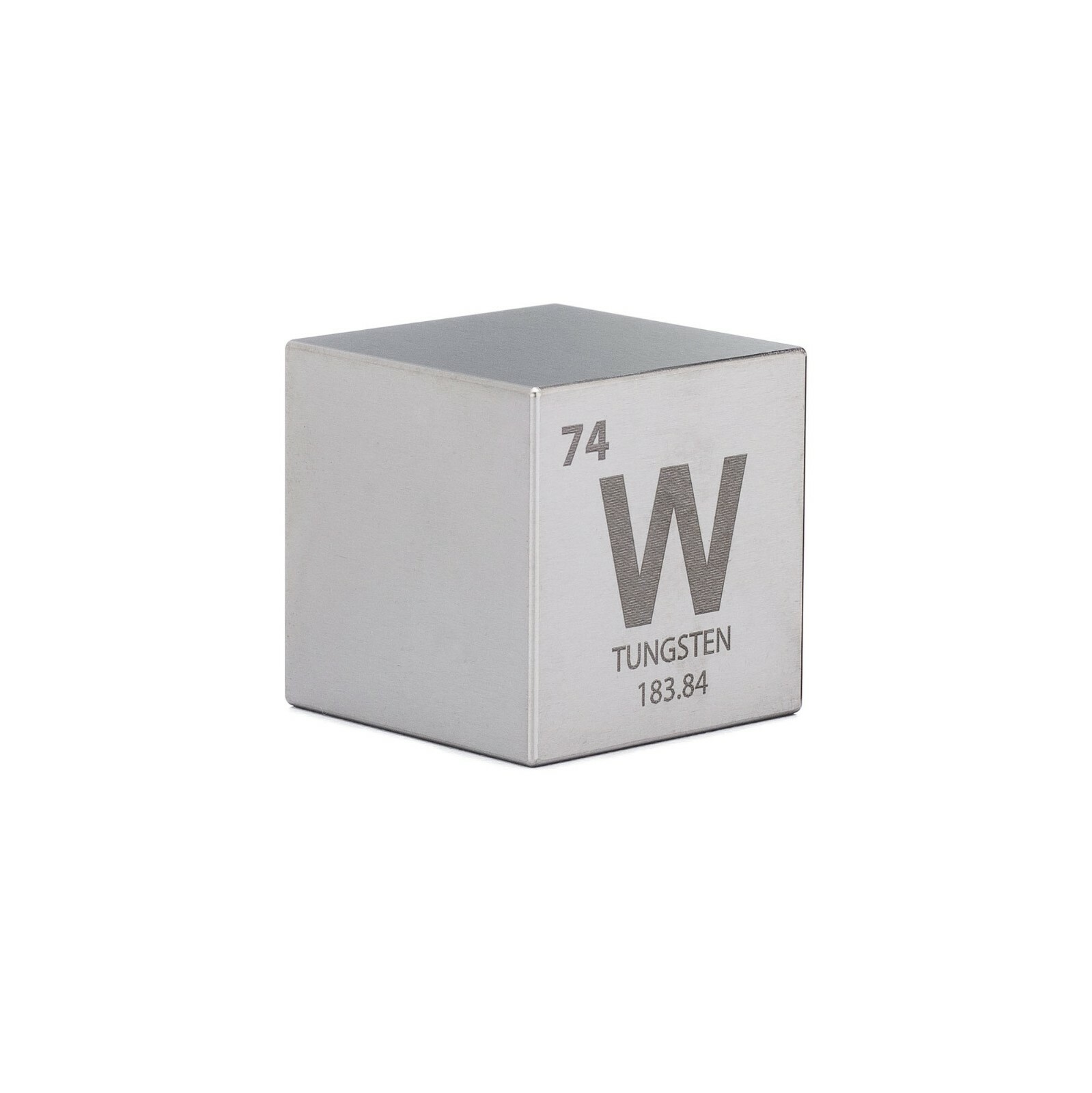 1.5″ Tungsten Cube with Periodic Engraving