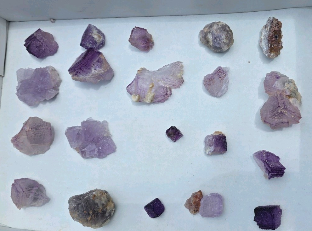 💜Navidad Mine Purple Fluorite Collection Flat💜