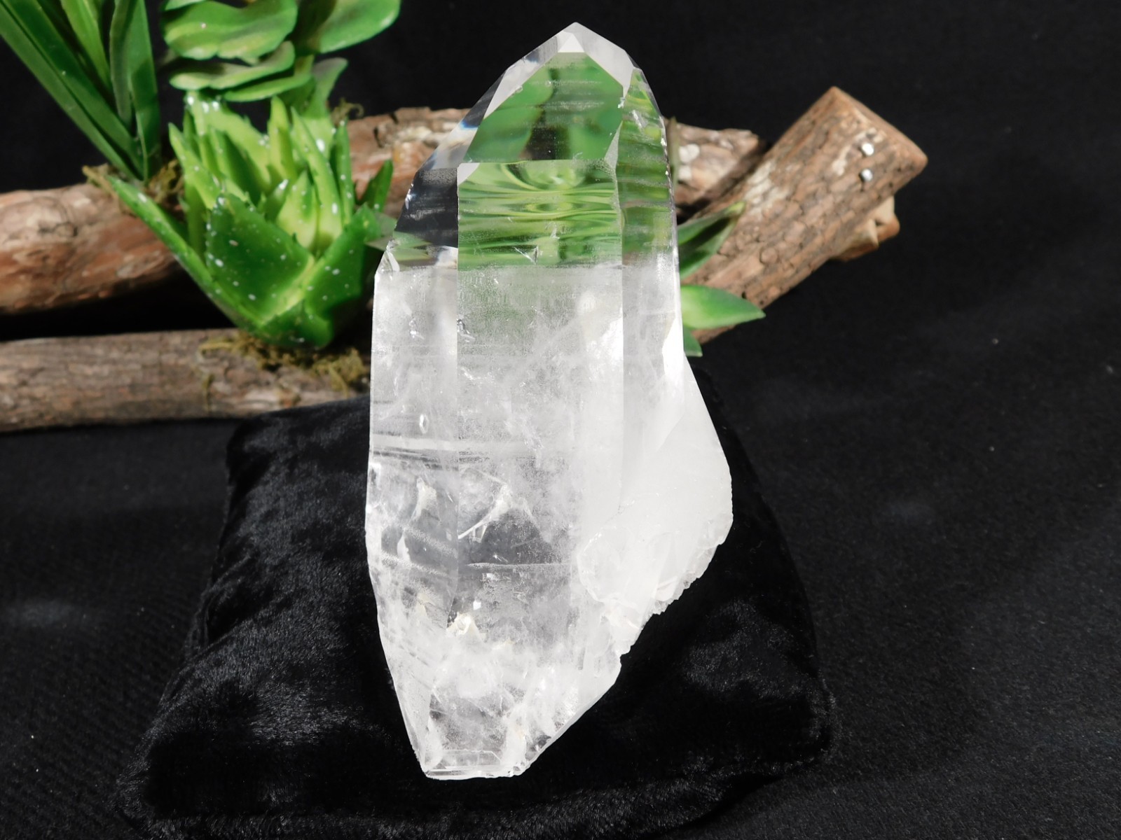 Larger! Translucent LEMURIAN Quartz Crystal TWIN From Brazil 335gr