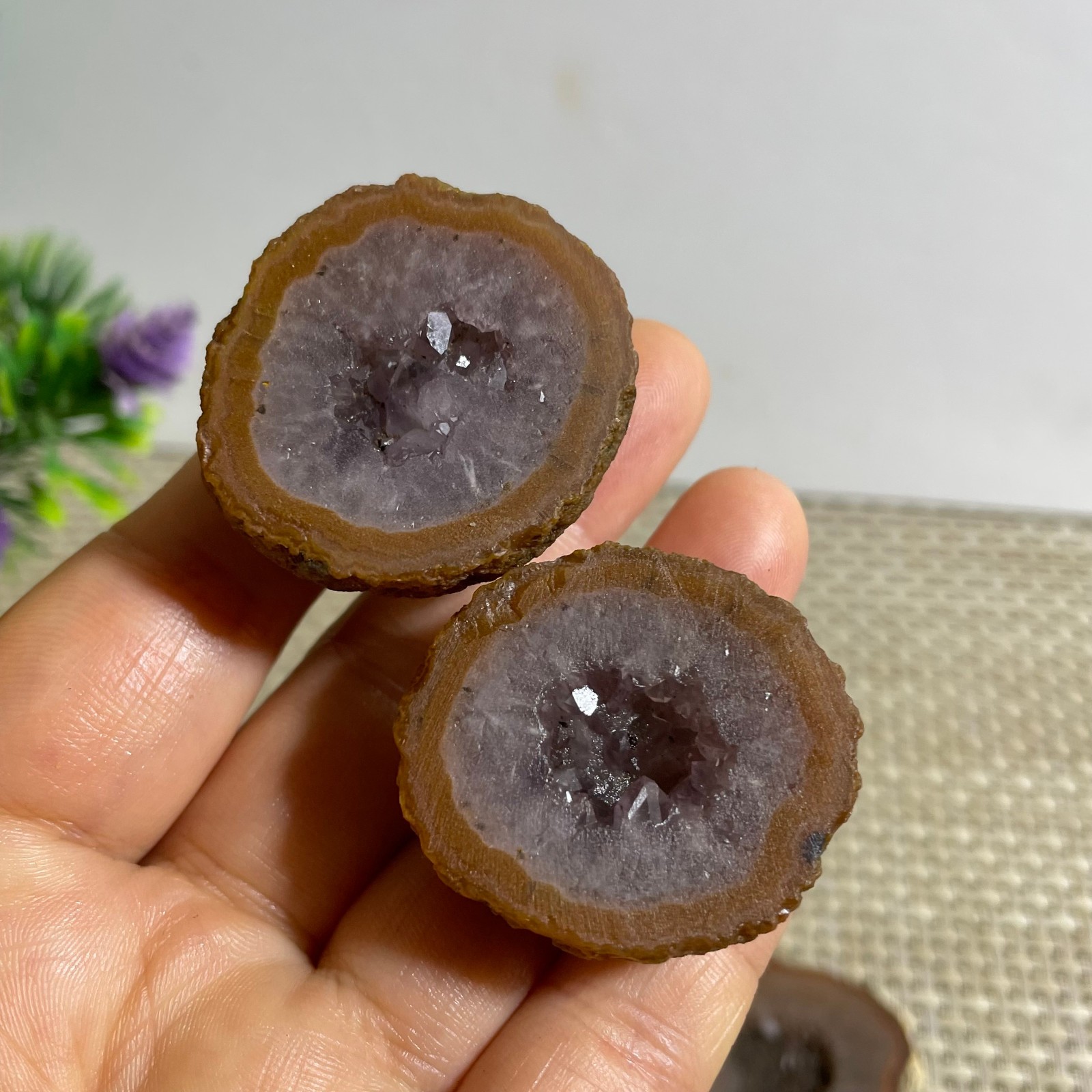 Natural cave Warring States red agate home decoration ornaments rough 57g