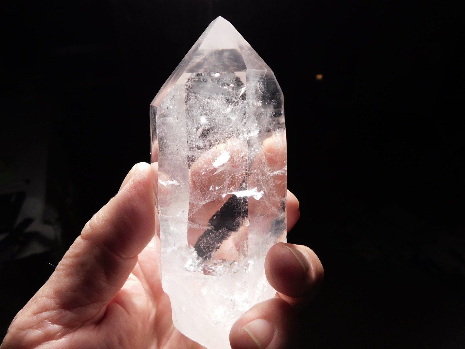 LARGER! SUPER Translucent LEMURIAN Quartz Crystal From Brazil 417gr