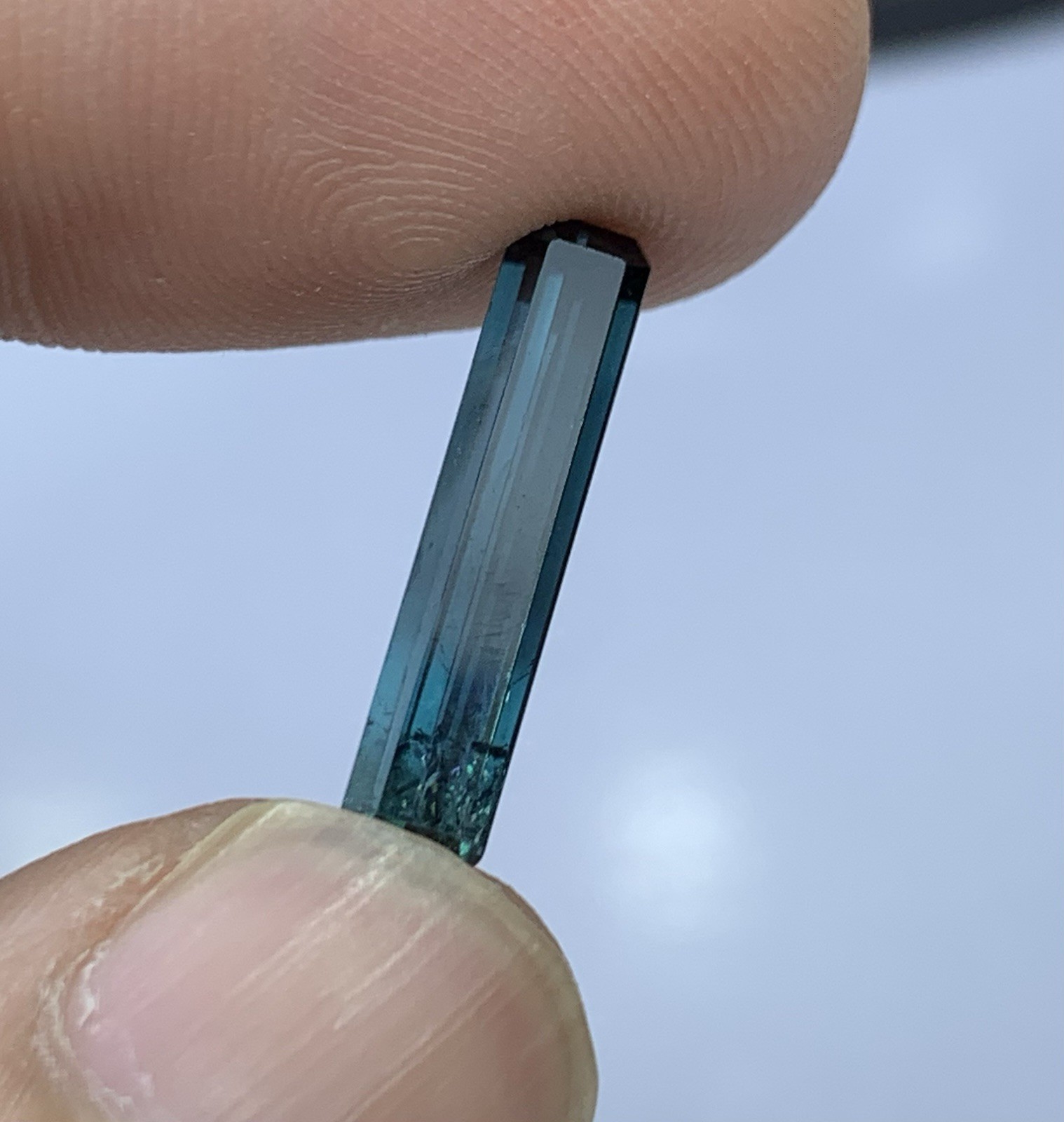 3.15 Carats Blue Tourmaline Faceted Gemstone From Afghanistan.