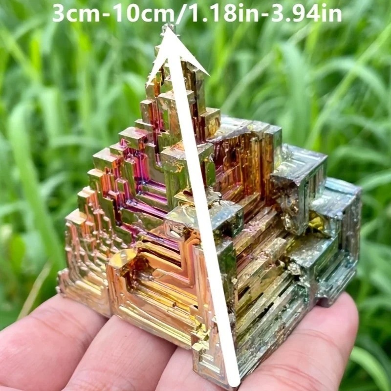 100g Rare Aura Rainbow Titanium Bismuth Quartz Natural Mineral Specimen Crystal