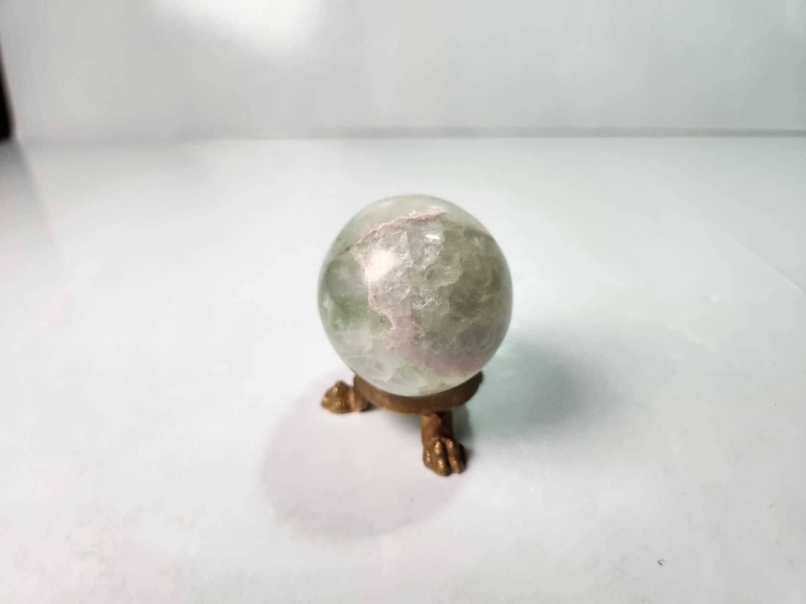 Green Flourite Crystal Egg With Stand 2”