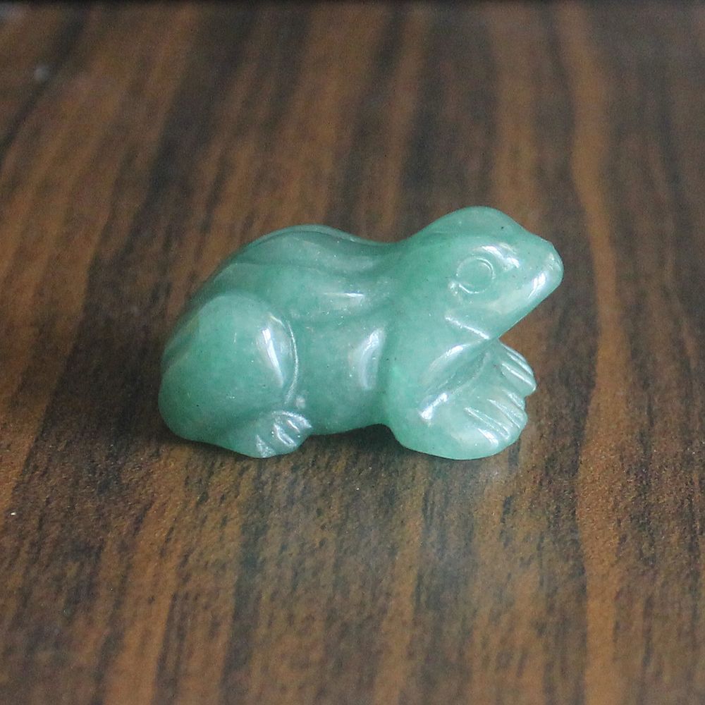 40mm Carved crystal rose quartz frog statue animal figurine office home decor