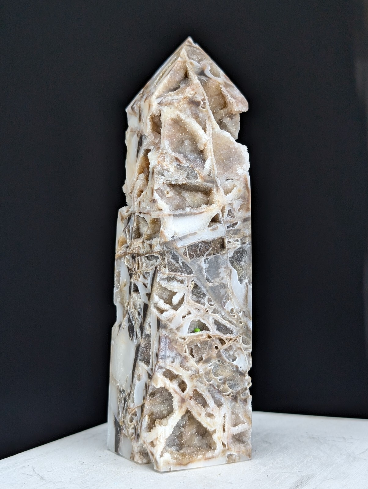 Sphalerite Tower Druzy Crystal Large Gemstone Point Chakra Mineral Wand