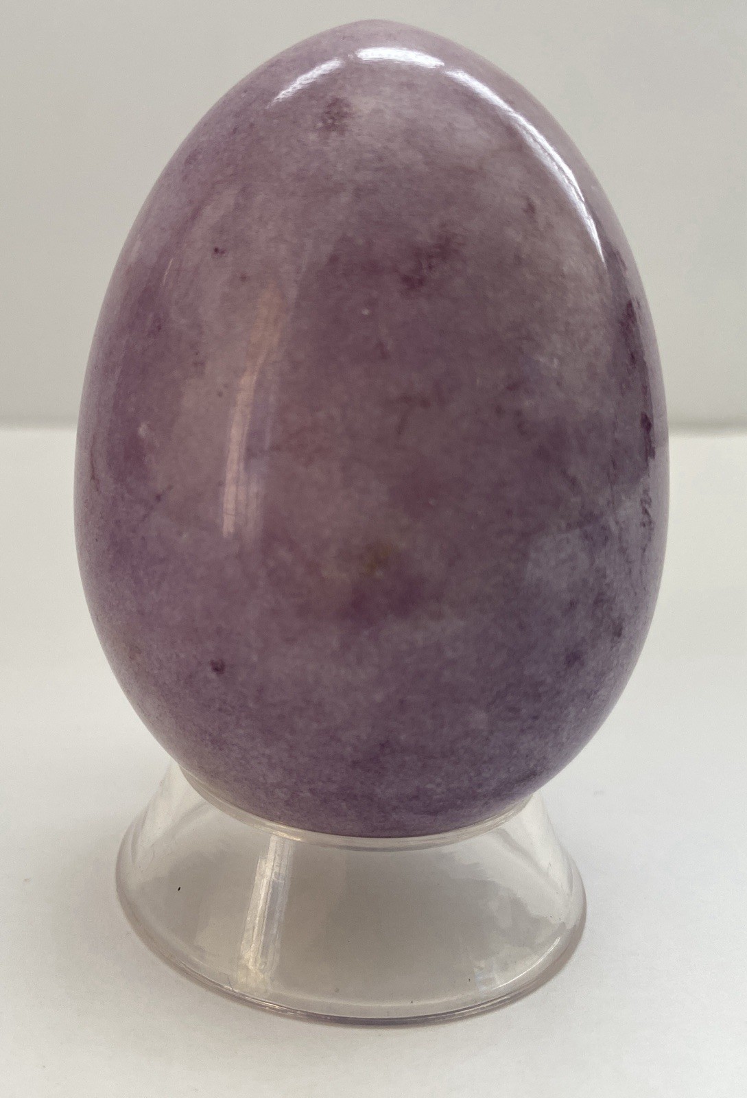 Natural Onyx Stone Egg With Stand Hand Polished Banded Agate Calcite Crystal