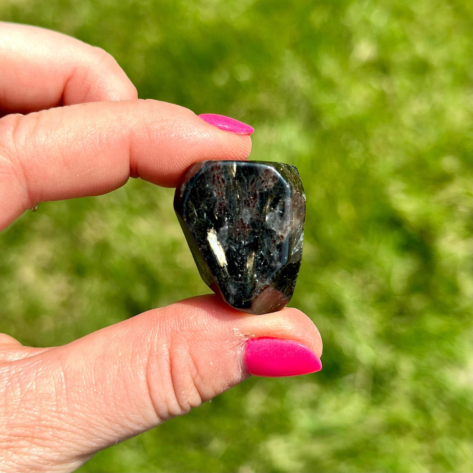 Arfvedsonite Free Form Stone, Natural Arfvedsonite from Canada