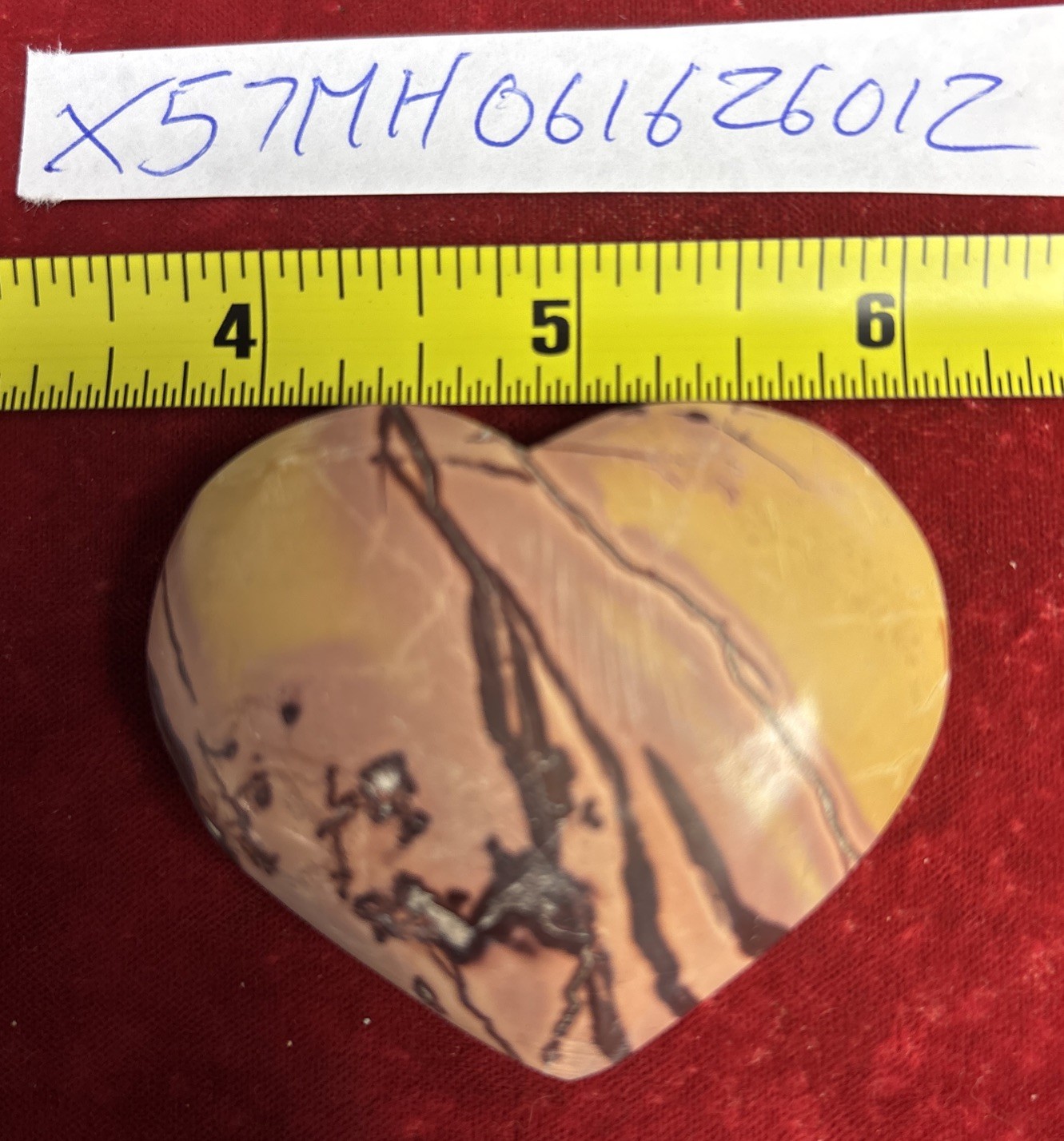 Mookaite Jasper 2 1/2 inch puffy heart
