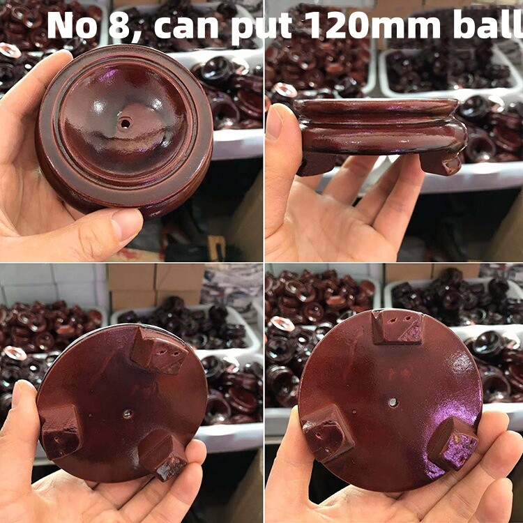 Wood Display Stand for Crystal Ball Sphere Globe Stone Holder Home Decor Gift