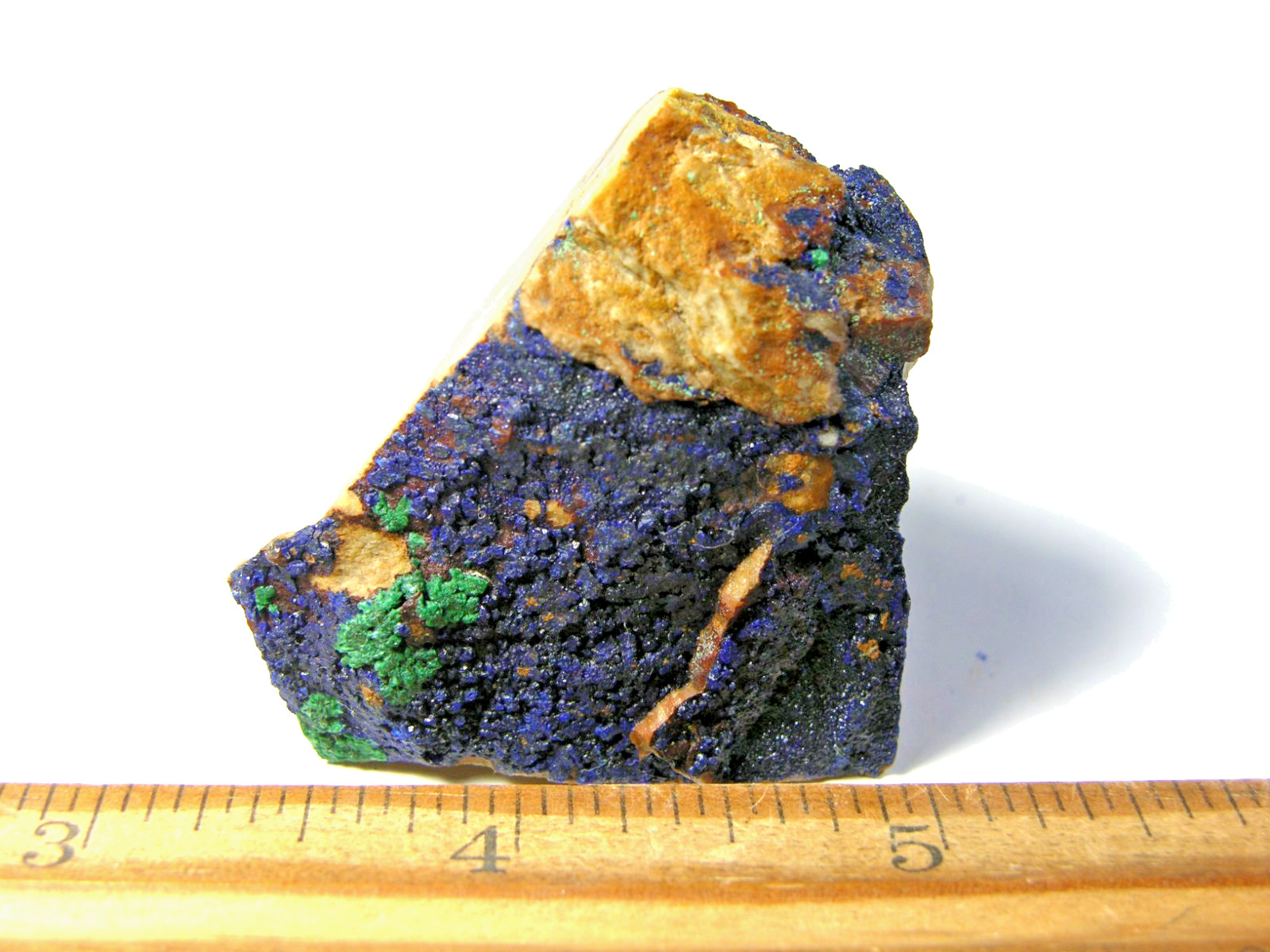 Azurite malachite crstal on matrix specimen 2x 1 1/2″ az37