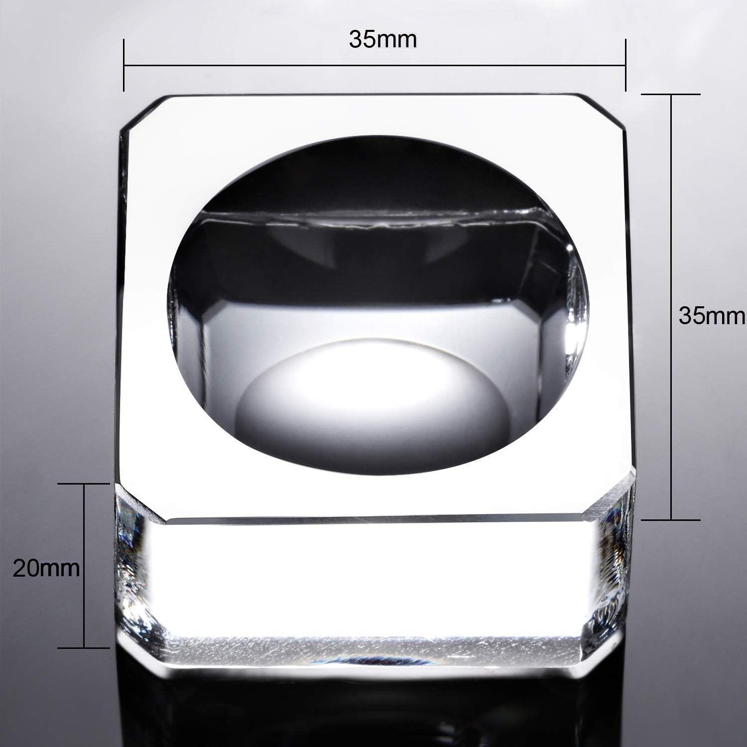 Elegant 2 Pack Crystal Ball Stand – Clear Glass Holder for 60mm-90mm Spheres