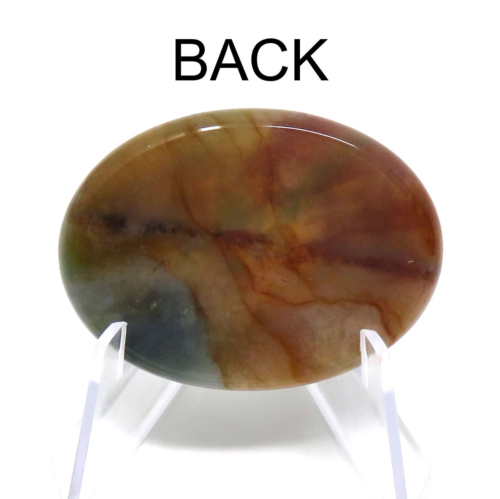 Indian Agate Worry Stone #1346 – 40mm x 30mm or 1.5″ x 1″ – 6mm Thick – Pocket