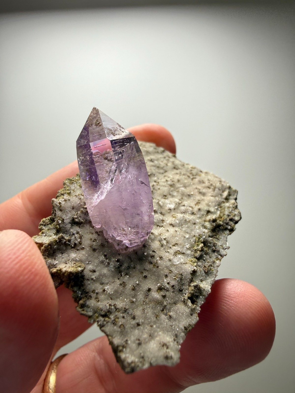 NICE single Amethyst crystal on Matrix from Veracruz, Mexico- Super Deal! $32!