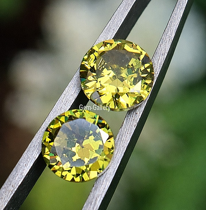 5.45 Ct 2 Pcs Natural D-Green Sapphire Pair Round Cut certified Loose Gemstone