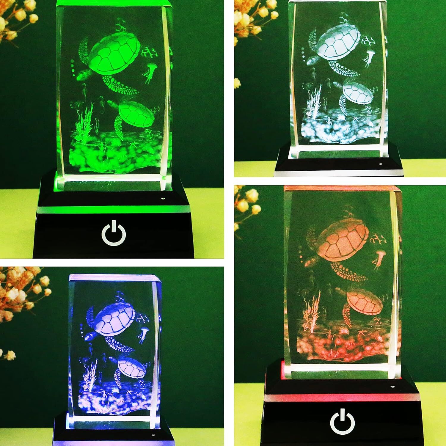 EUSTUMA LED Light Base Non-Slip Square Display Stand in A Flat Top Surface