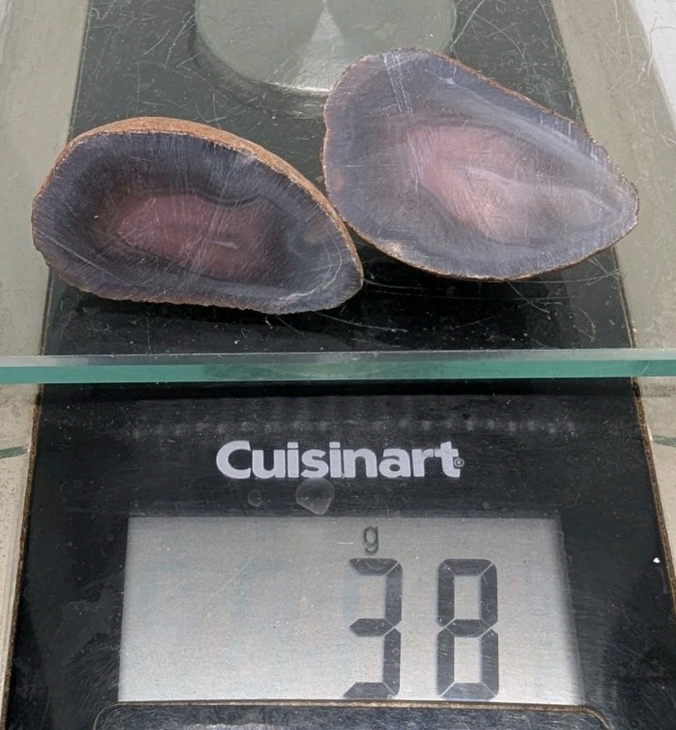 Swazi Rose Agate Cut Halves, Mozambique Agates, 38 Grams (1.25 Oz), US Seller