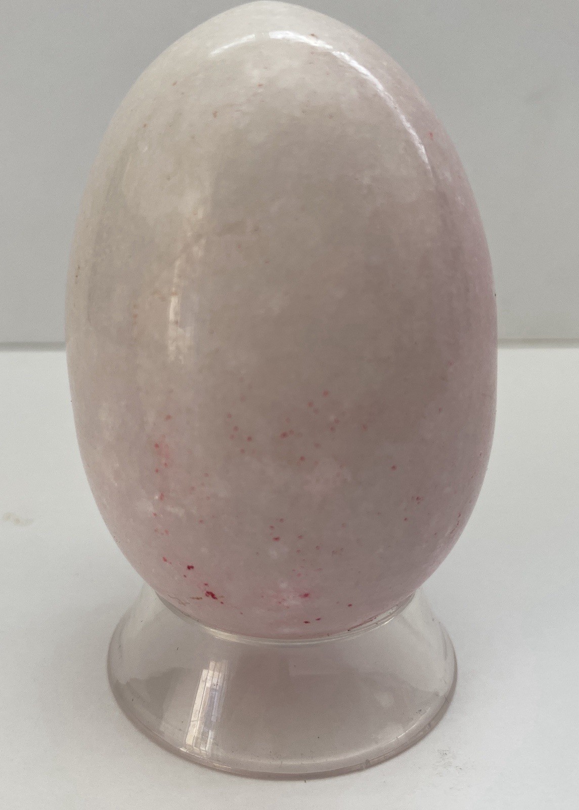 Natural Onyx Stone Egg With Stand Hand Polished Banded Agate Calcite Crystal