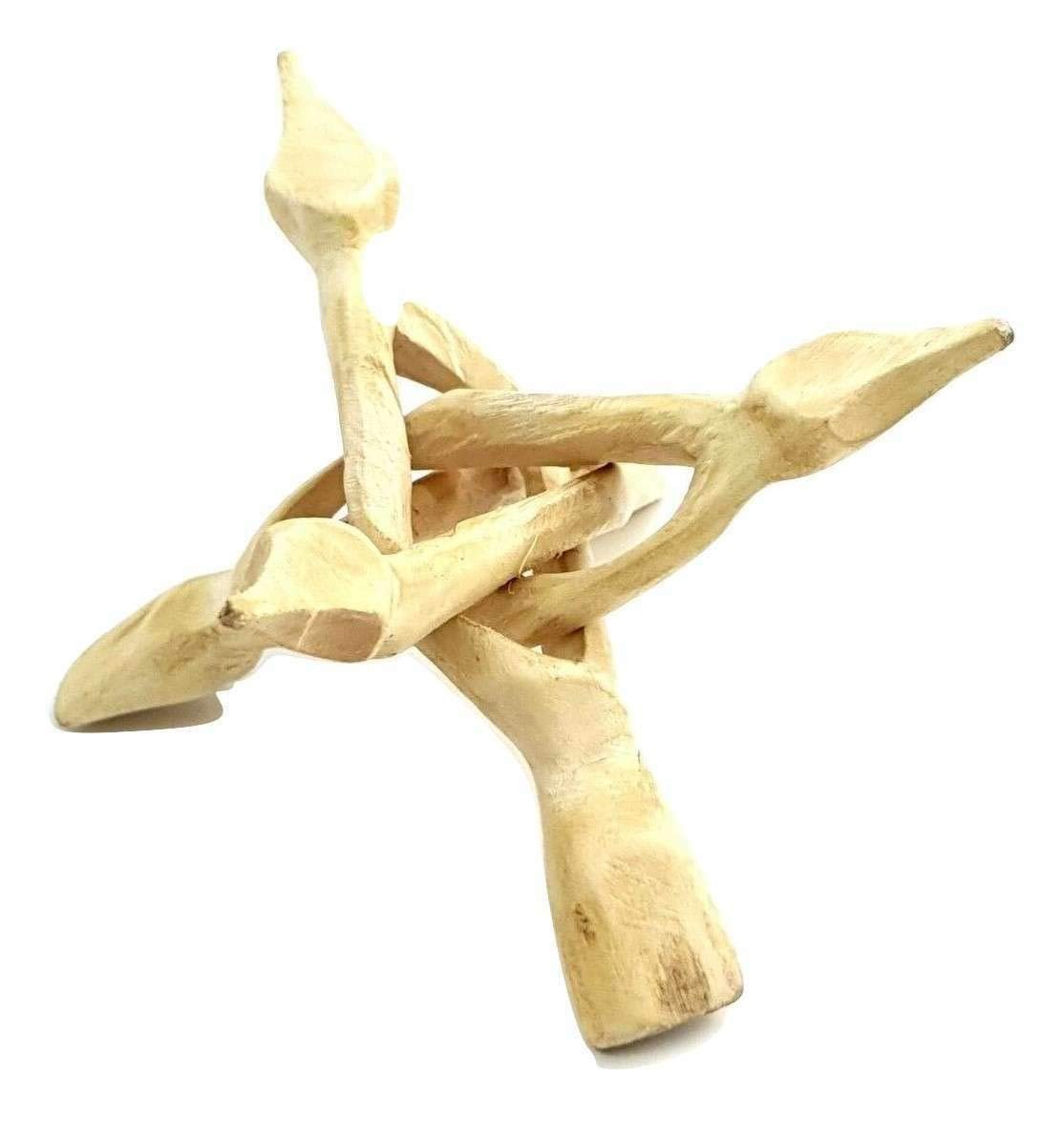 8” Wooden Tripod 3 Legs Cobra Stand Perfect for Crystal Balls, Abalone Shells…