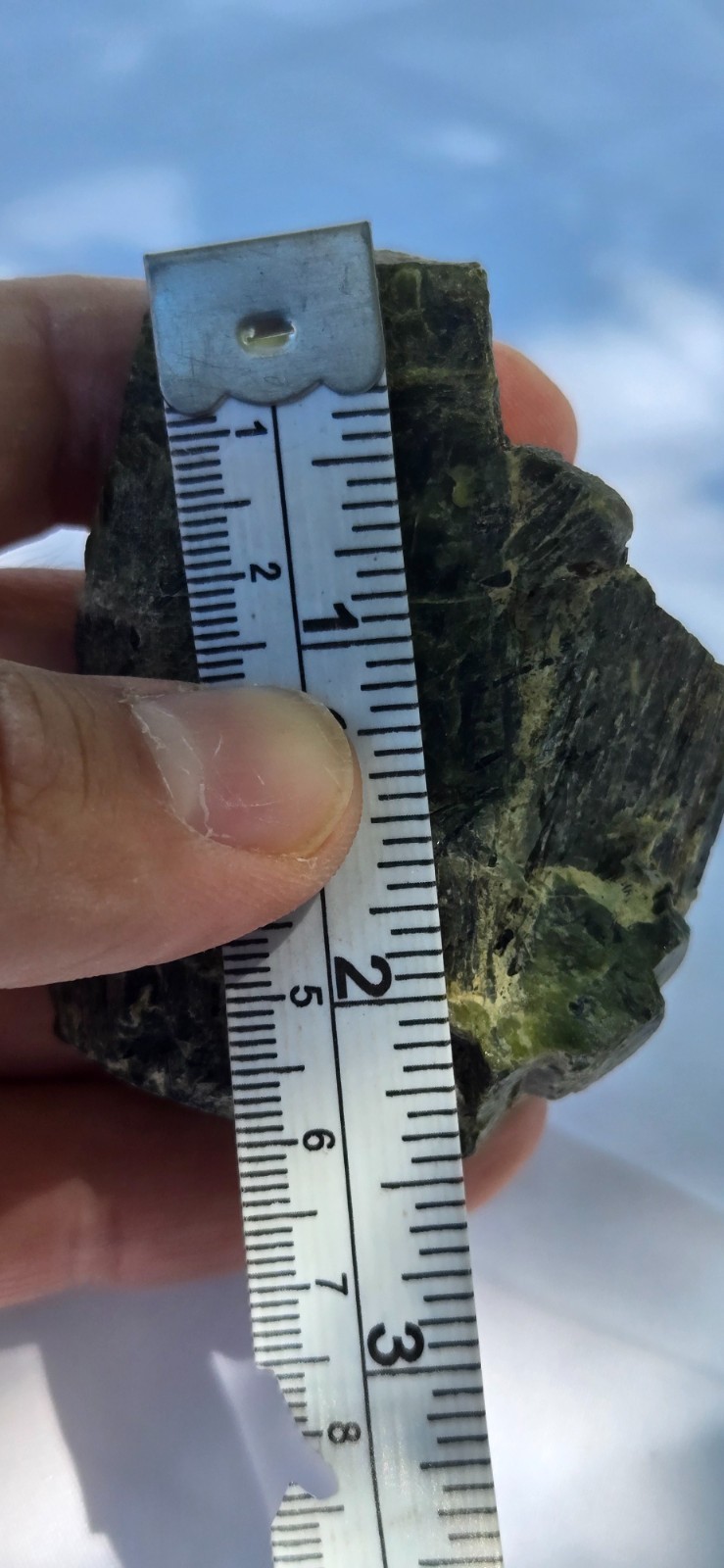 Beautiful Raw All Natural Green Epidote Crystal Stone Cabinet Specimen 6.2 Ozs