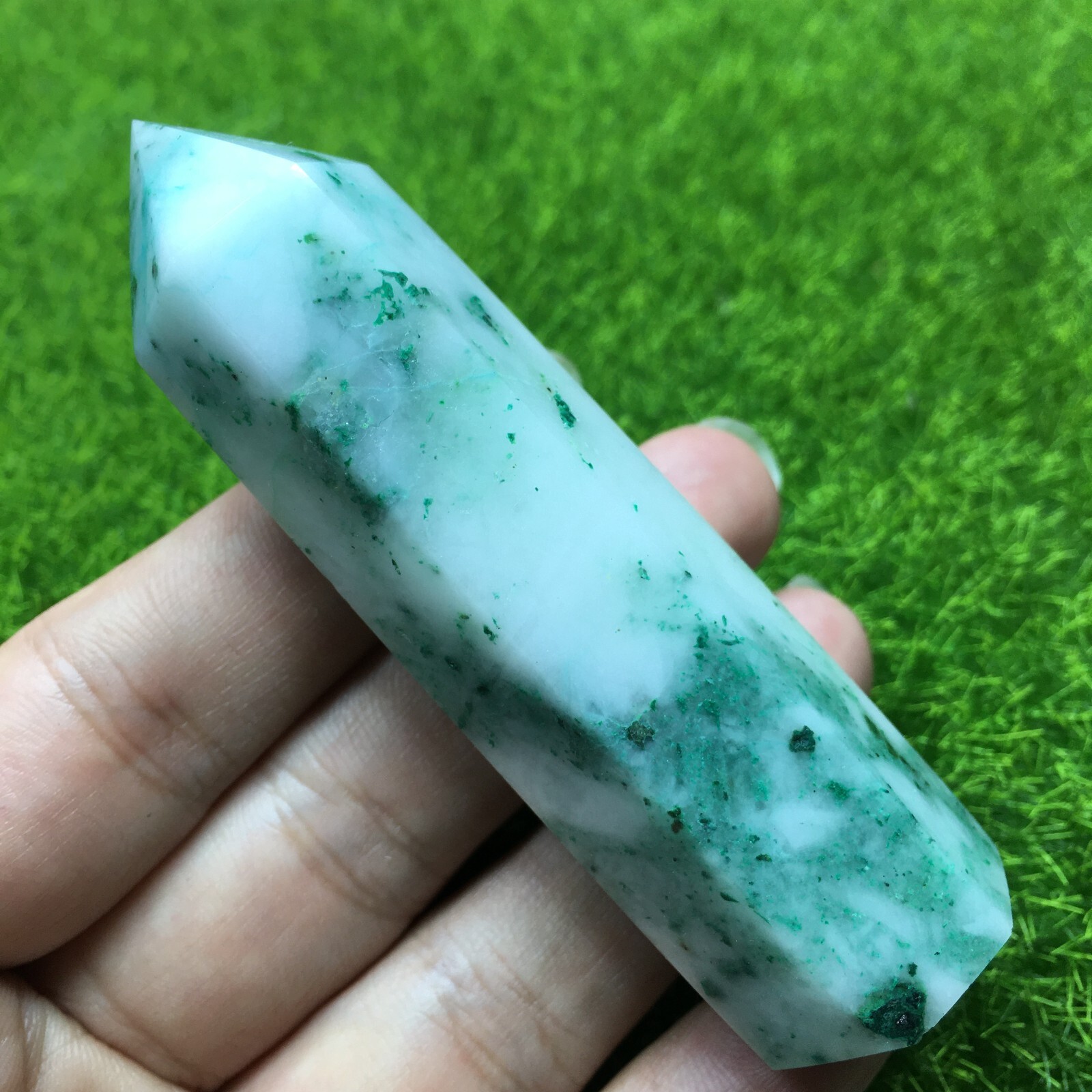 Natural PHOENIX Stone Obelisk Quartz Crystal Wand Tower Point Reiki Healing 1pc