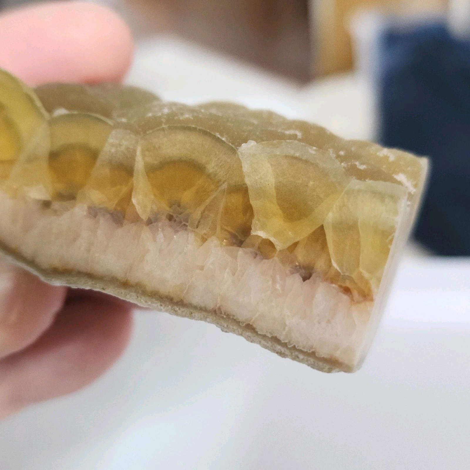 Natural Yellow Fluorite Partially Polished Rough Cluster Tower 3.75″ Tall – USA