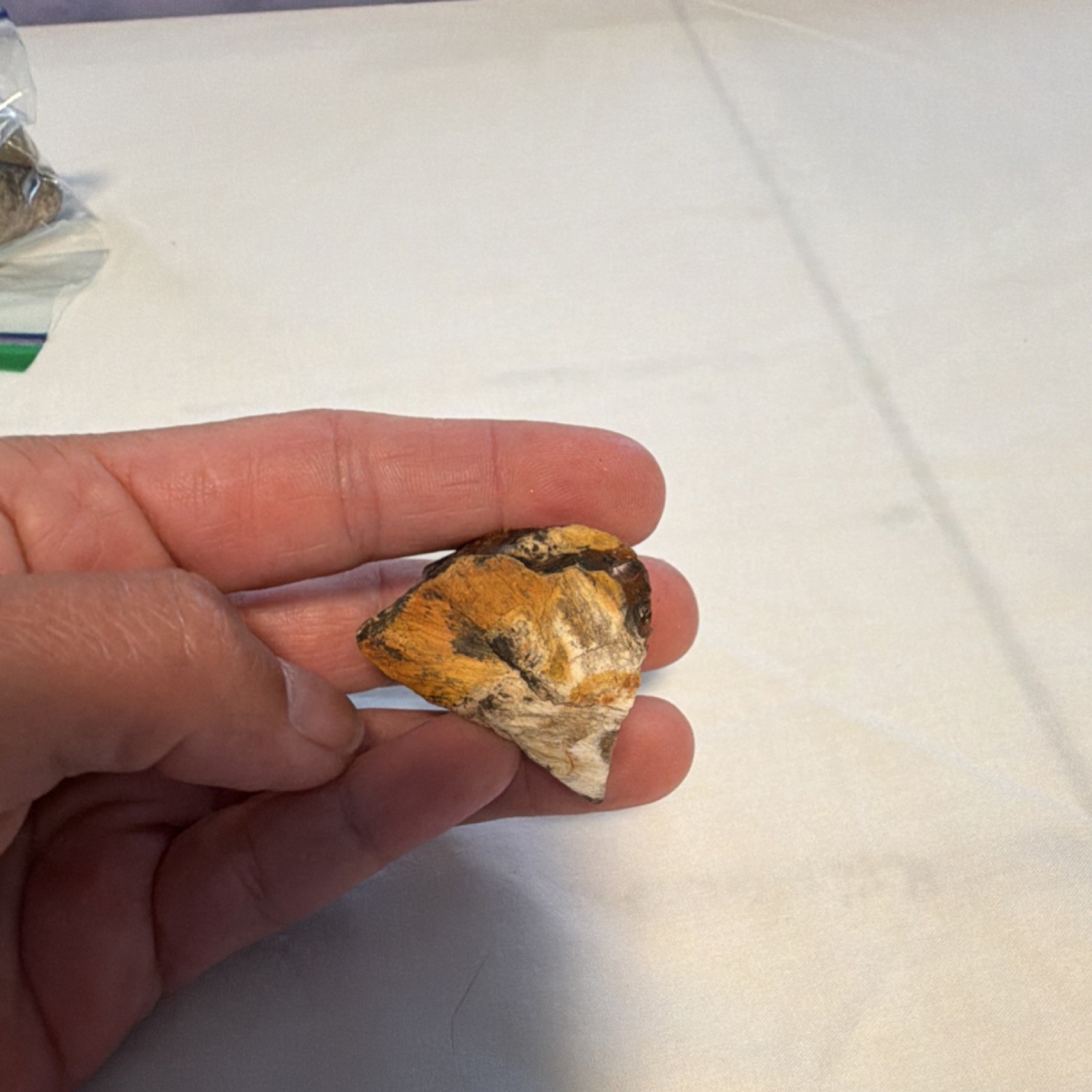 Small Brown and White Rough Mineral Specimen Display Piece Rock