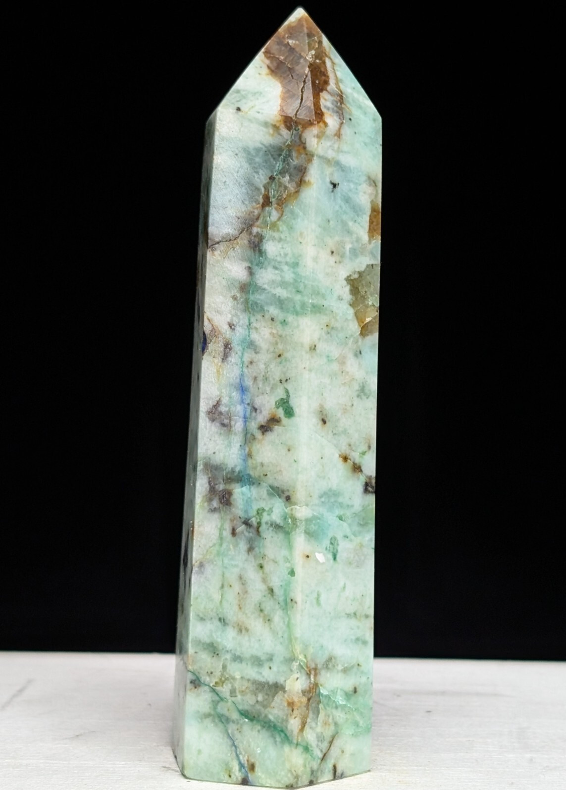 Chrysocolla Tower Crystal Gemstone Point Chakra Gemstone Wand