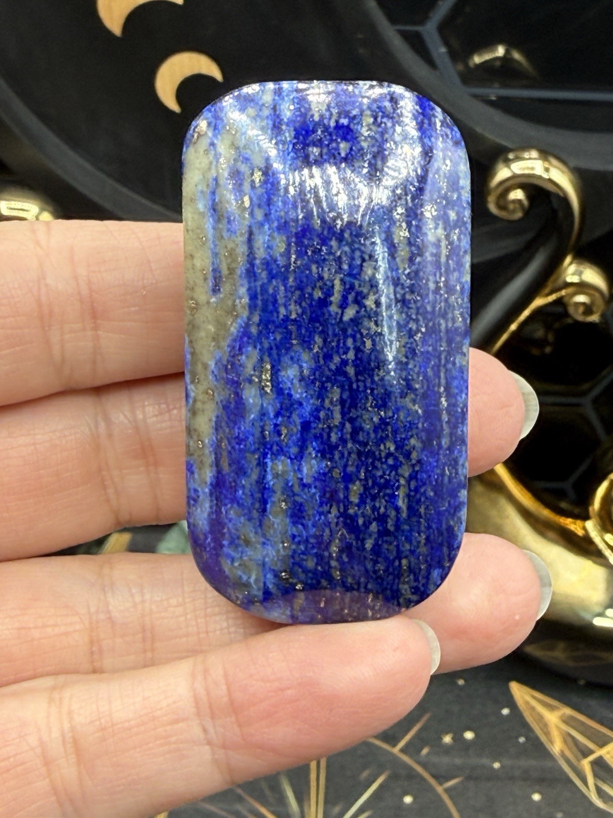 Natural Lapis Lazuli Palmstones Square shape awesome colors Free shipping!