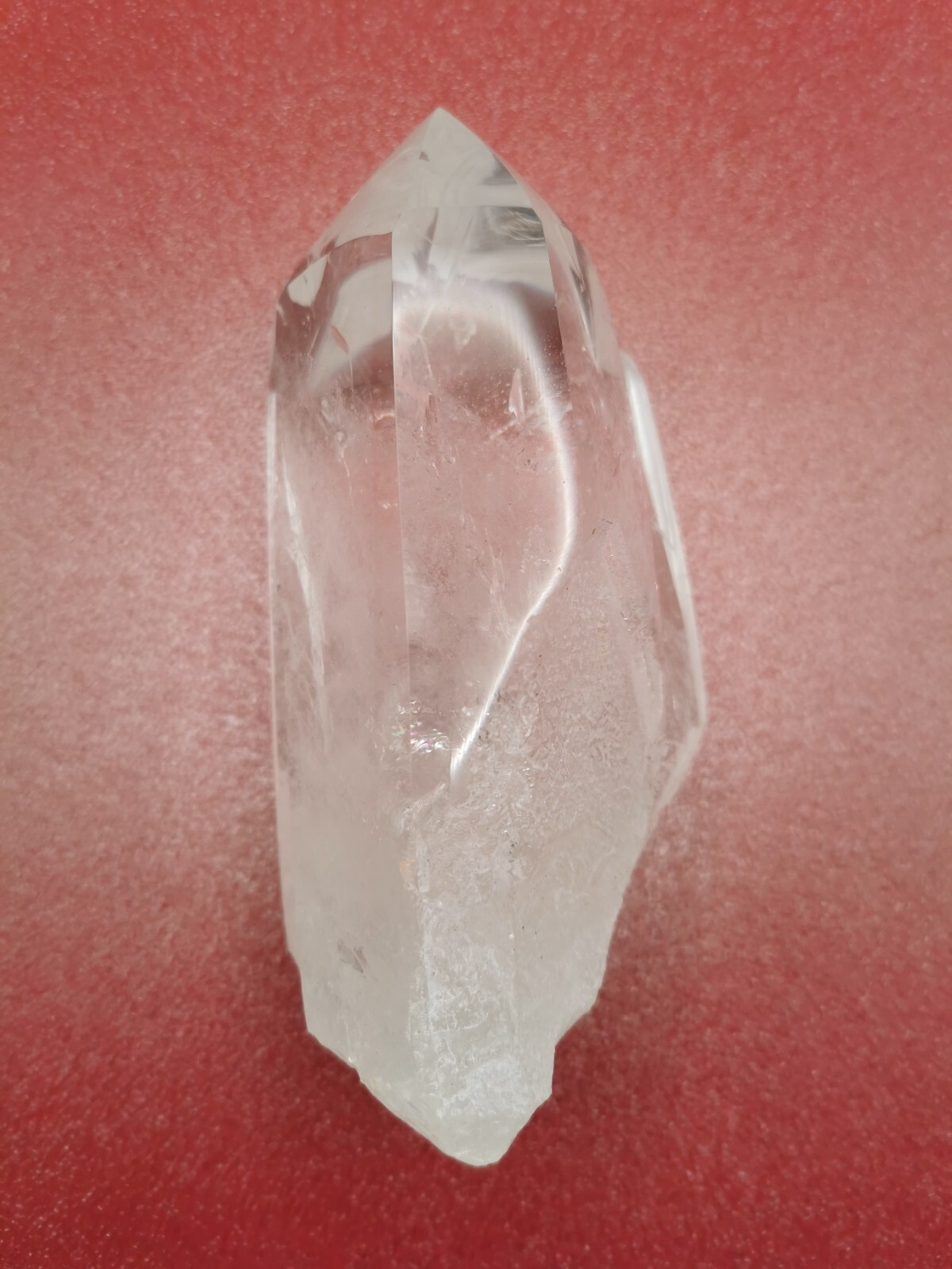 Natural Clear Quartz Double Point Obelisk Crystal With Custom Light Stand 2+LB