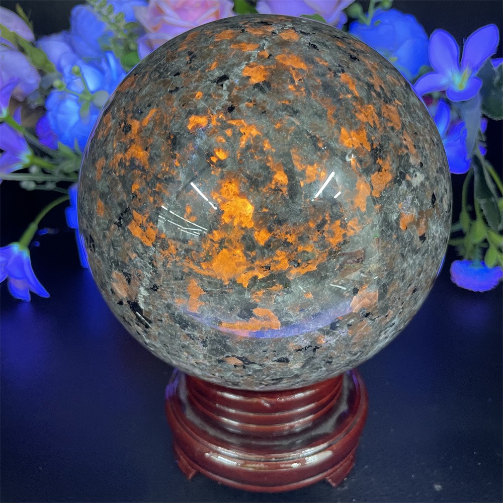 8.6LB 5.5″ Natural Yooperlite Sphere Magic Crystal Healing Ball Gemstone