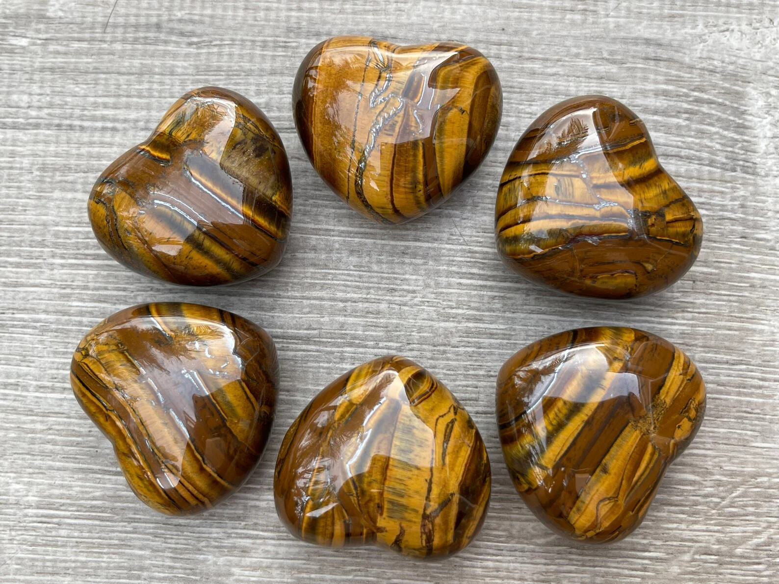 Large Gemstone Heart, 1.75″ Polished Crystals Gemstone Puffy Hearts, Pick a Type