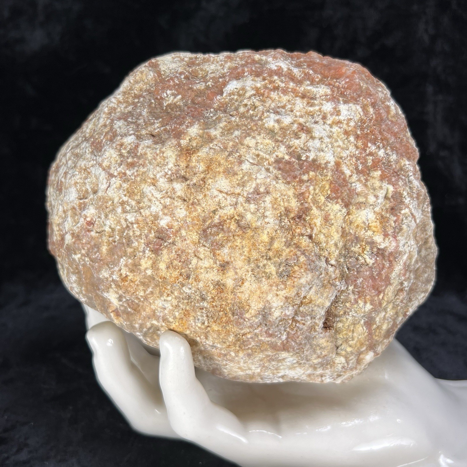 5-3/4″ Large Red Geode Uncut Unopened Crystal Chalcedony Quartz Rough 3.5Lb