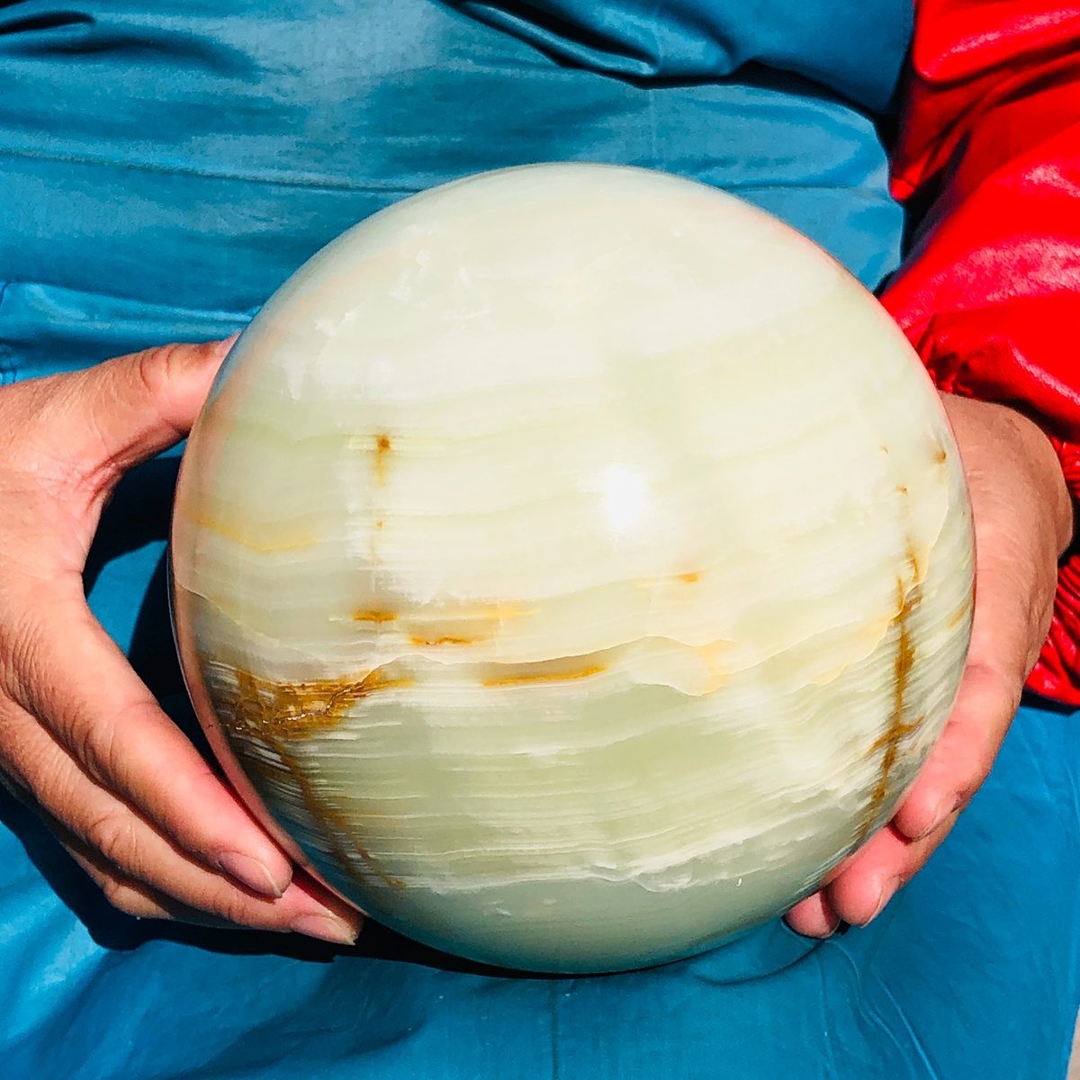 5450g Natural Afghan Jade Chakra Quartz Sphere healing ball Specimen