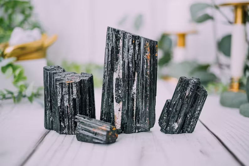 GIANT Black Tourmaline Stones Large Raw Healing Crystals Natural Lapidary Rocks
