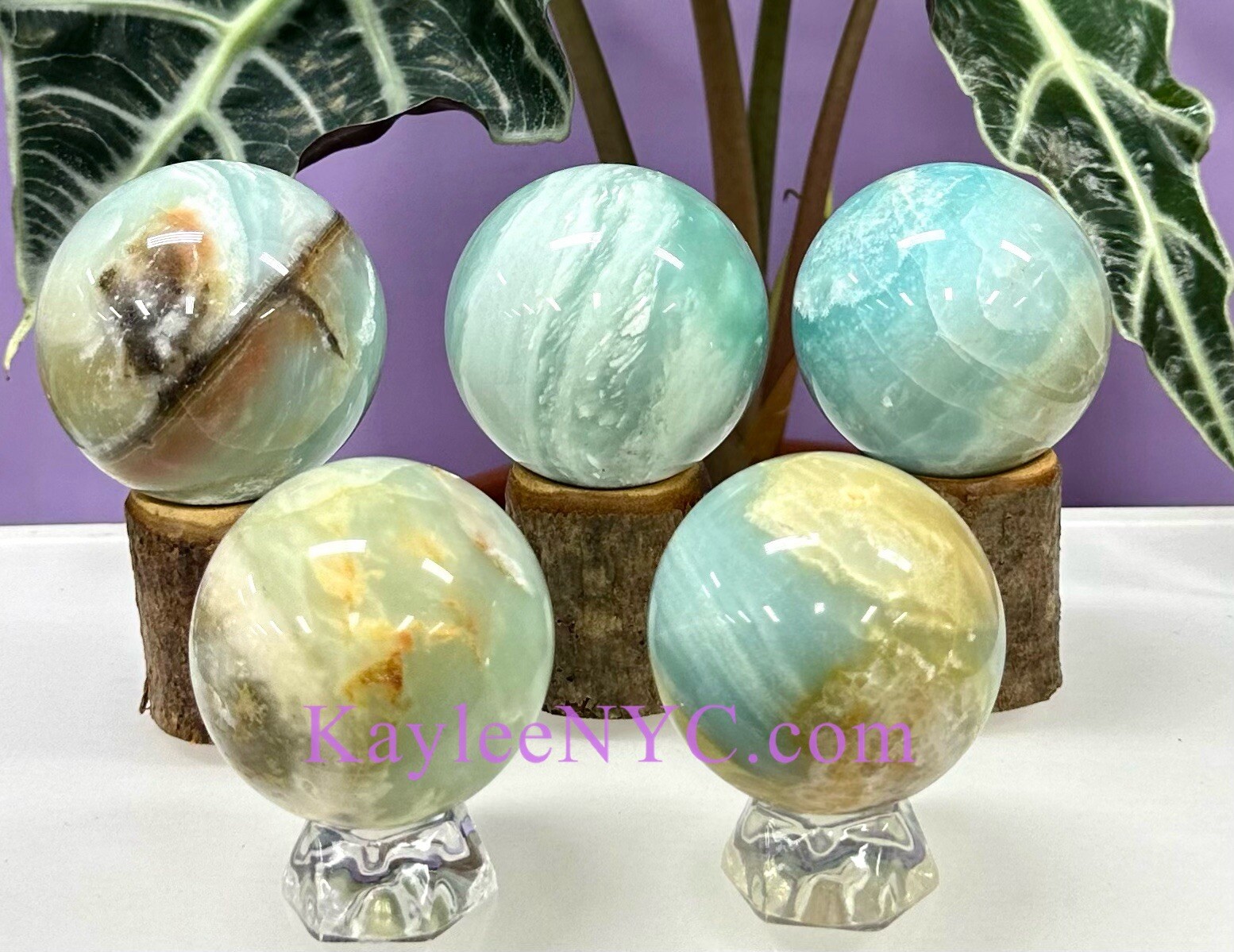 Wholesale Lot 4-5 Pcs Natural Amazonite Sphere Crystal Healing Energy