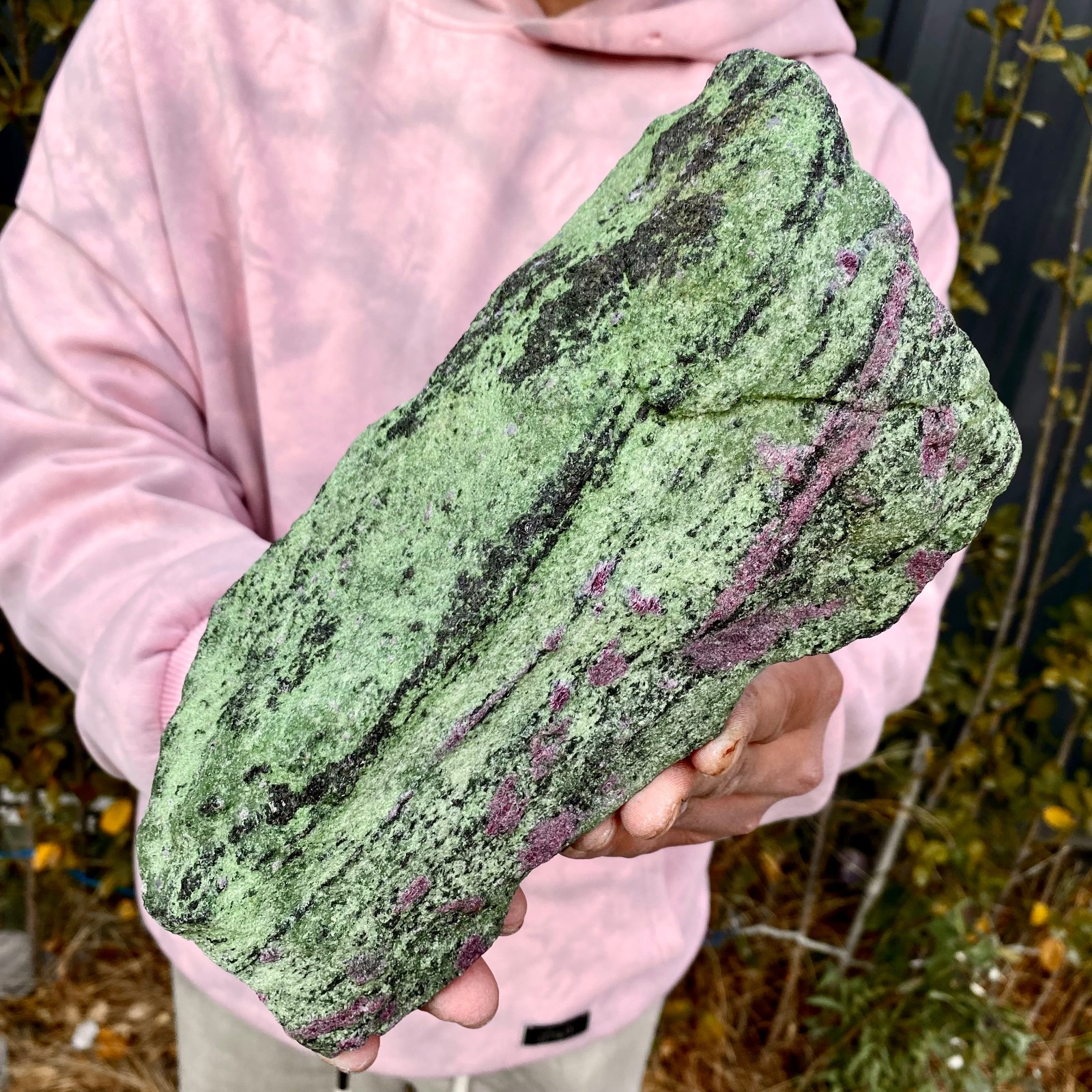 7.05LB Natural green Ruby zoisite (anylite) crystal Chakra mineral Healing Energ