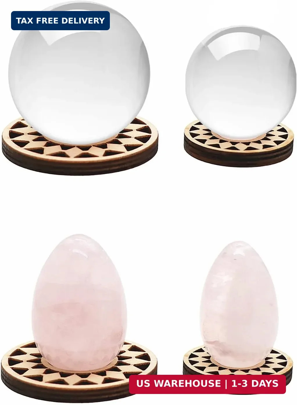 10 PCS Wood Crystal Ball Stand for 20 – 100 Mm Sphere, Wooden Sphere Holder, Cry