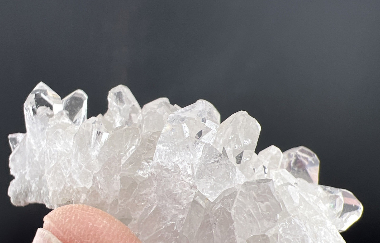 Natural Clear Lemurian Quartz Crystal Cluster Minas Gerais, Brazil 60 grams