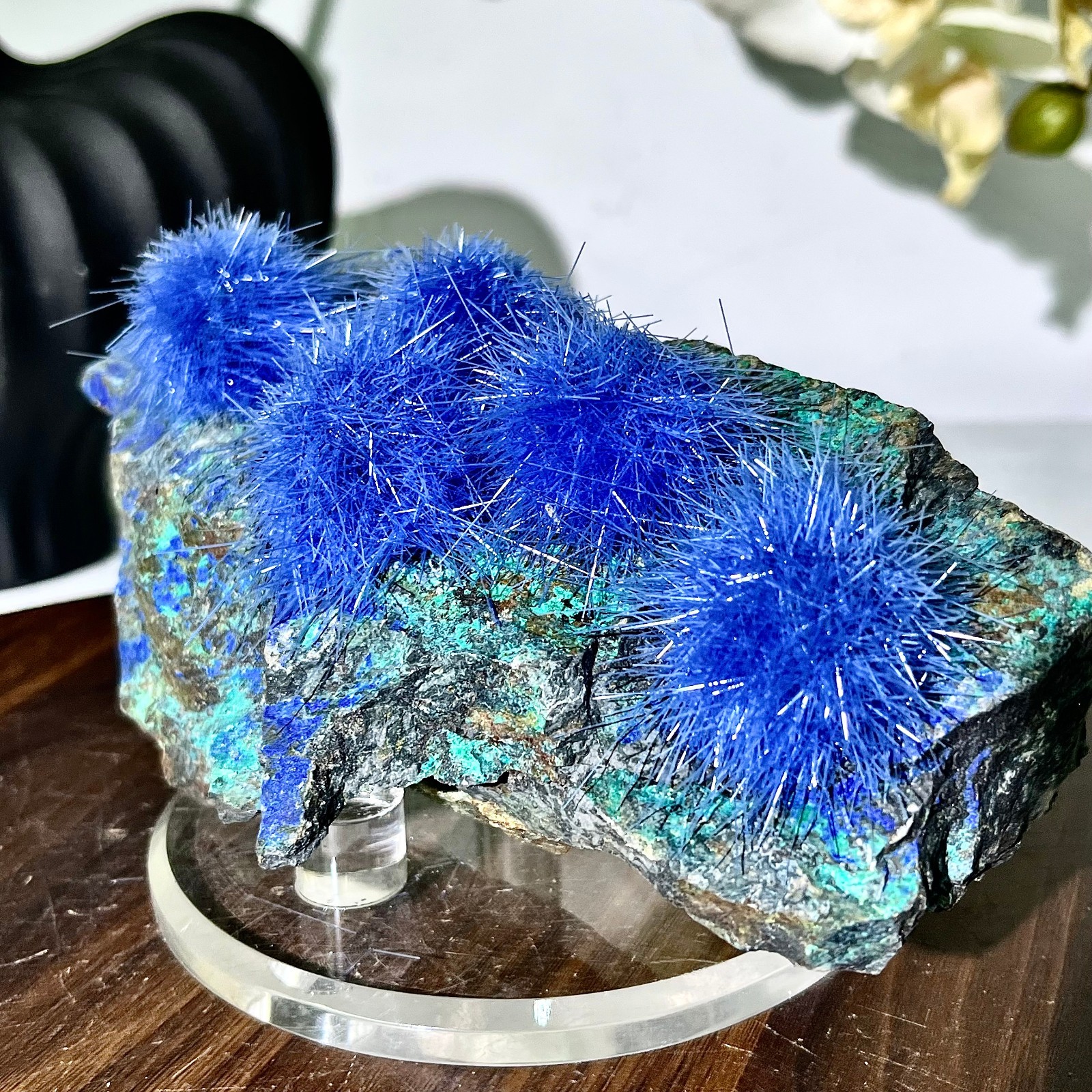 1.69LB Blue Natural Goethite Crystal Quartz Energy Ore Healing Mineral Specimen