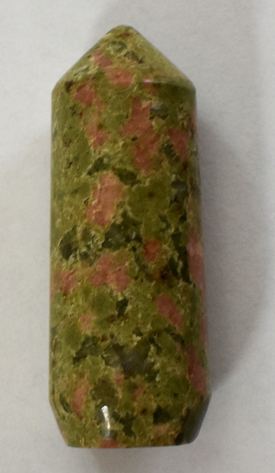 Unakite Tower Natural Green Pink North Carolina USA Olivine Crystals Hand Craved