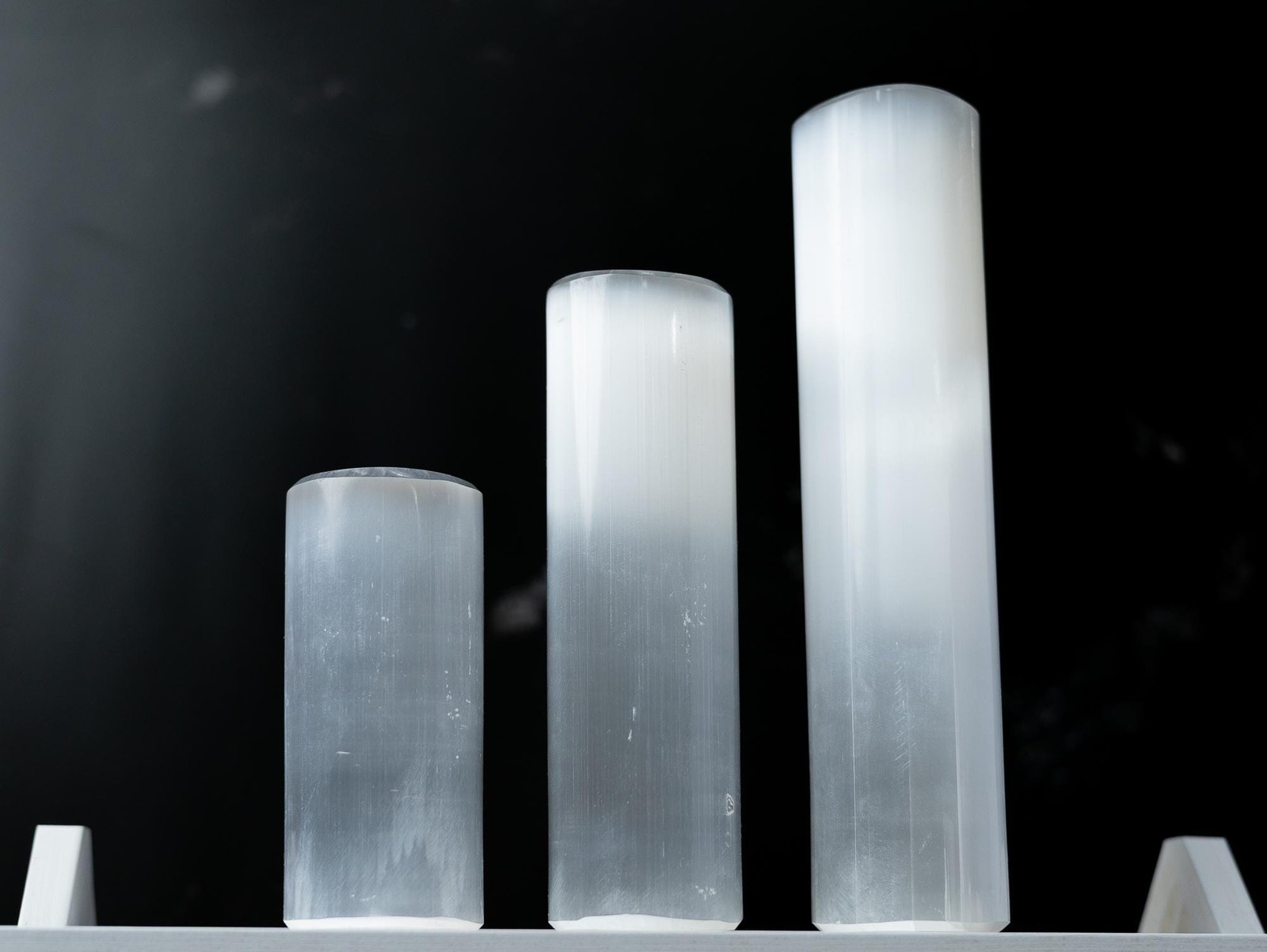 Selenite Cylinder Natural Crystal Bracelet Holder Display Decor Gift Choose Size