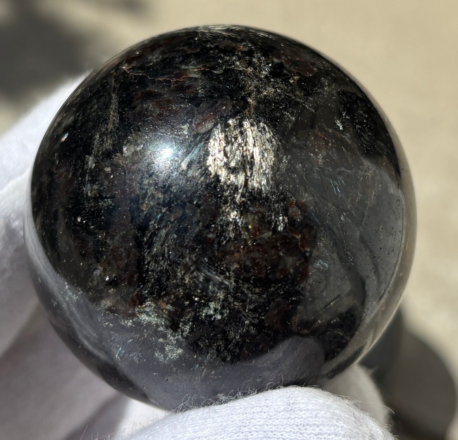 USA SALE 343g “LOT ARFVEDSONITE” ANTHO PHYLLITE SPHERES SPHERE 1.92″ & 1.87″