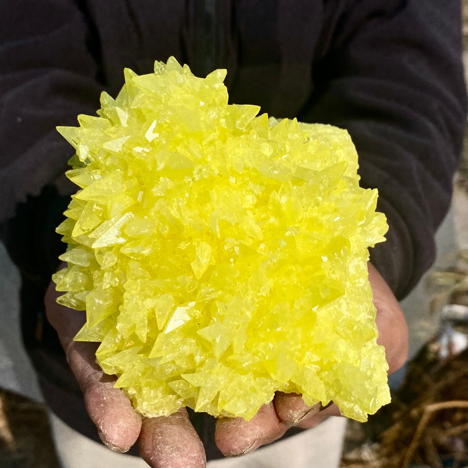 1.4LB Minerals ** LARGE NATIVE SULPHUR OnMATRIX Sicily- FREE.